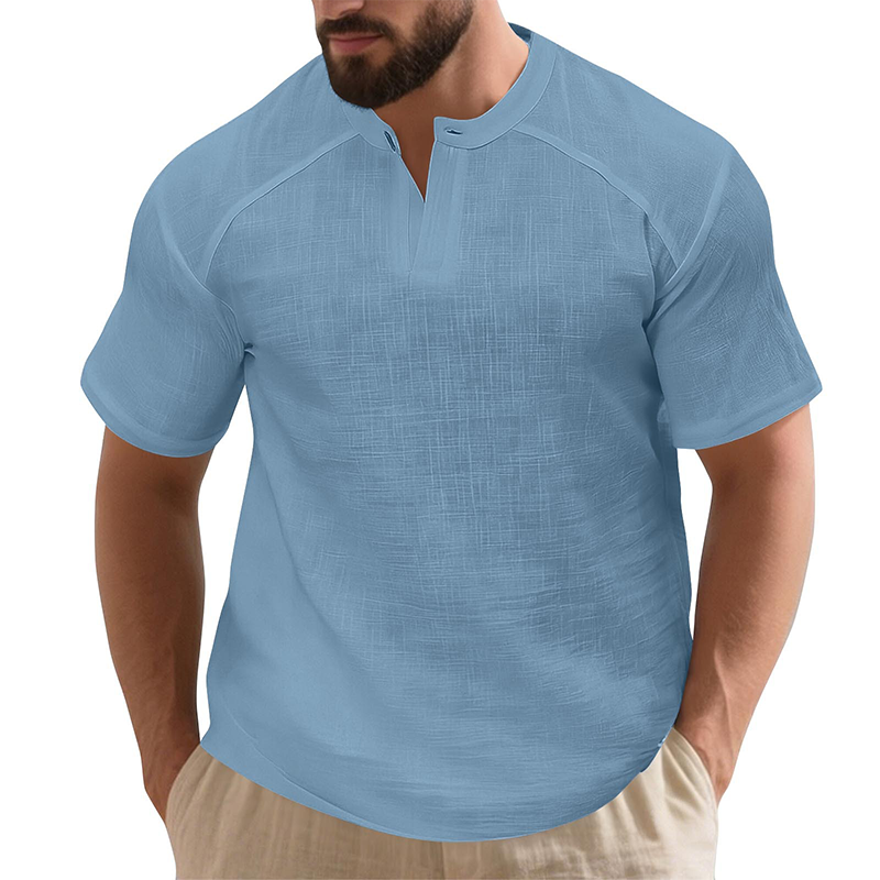 Men's Casual Solid Color Short Sleeve T-Shirt