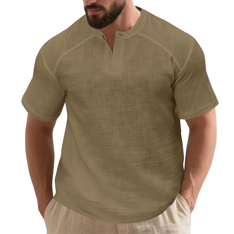 Men's Casual Solid Color Short Sleeve T-Shirt